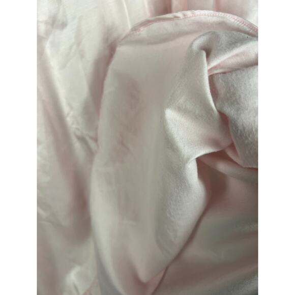 80s Pink Satin Lace Embroiderd Cotton Lined Night Sleep Shirt Large Jodie Arden - Picture 5 of 9